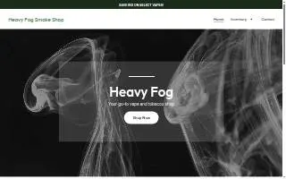 Heavy Fog Smoke Shop website