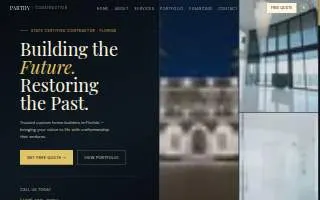 Parthy Construction LLC website