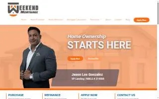 Weekend Mortgage website