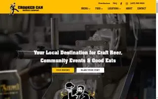 Crooked Can Brewing Company of Winter Springs website