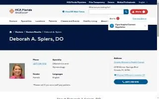HCA Florida Women's Health Group - Oviedo website