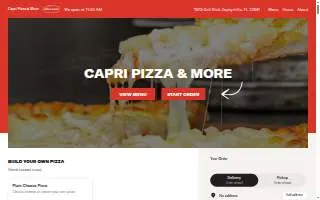 Capri Pizza & More website