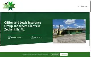 Clifton and Lewis Insurance website