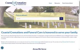 Coastal Cremations and Funeral Care of Zephyrhills website