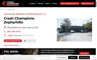 Crash Champions Collision Repair of Zephyrhills website