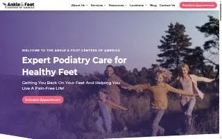 Ankle N Foot Centers website