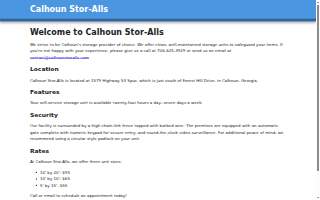 Calhoun Stor-Alls website