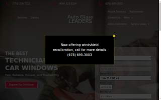 Auto Glass Leaders website