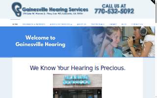 Gainesville Hearing Services website