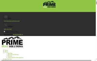 Prime Pest Solutions of Beaverton website
