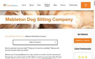 Critter Sitters, Inc. of Mableton