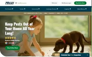 Massey Services Pest Control of Athens website