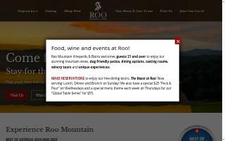 Roo Mountain Vineyards and Bistro - 21+ ONLY