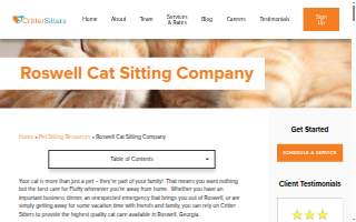 Critter Sitters, Inc. of Roswell