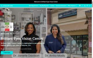 Brilliant Eyes Vision Center website