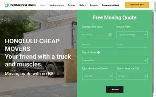 Honolulu Cheap Movers website