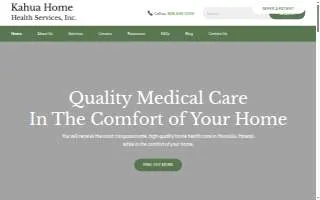 Kahua Home Health Services, Inc. website