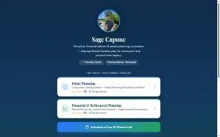 Sage Capone - Sage Financial Investments website