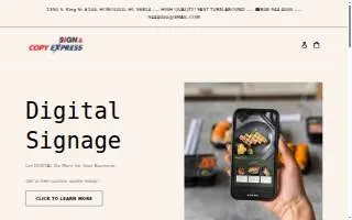 Sign & Copy Express website