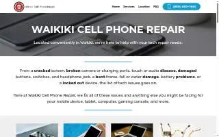Waikiki Cell Phone Repair of East Honolulu website