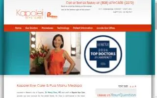 Kapolei Eye Care website