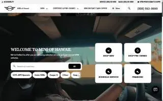 MINI of Hawaii website