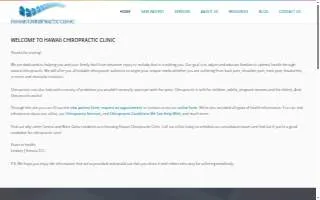 Hawaii Chiropractic Clinic website