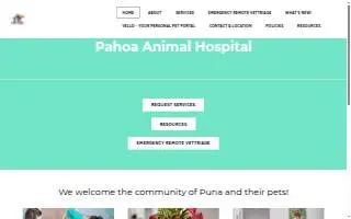 Pahoa Animal Hospital website