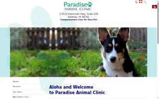 Paradise Animal Clinic of Hawaiian Paradise Park website
