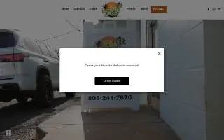 Paradise Grinds and Catering website