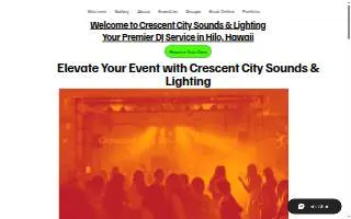 Crescent City Sounds & Lighting website