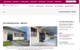 Hawaii Community College Learning Center website