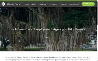 HiEmployment Job Search at Hilo Hawaii website