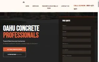 Concrete Contractors Honolulu website