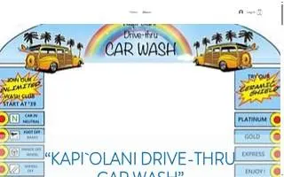 Kapi`olani Drive-Thru Car Wash of Honolulu website