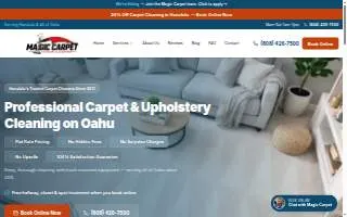 Magic Carpet Steam Cleaning website