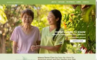 Manoa Senior Care of Honolulu website