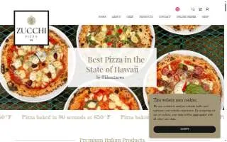 Zucchi Pizza website