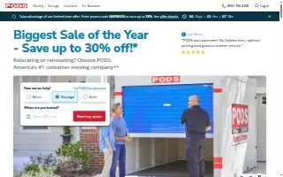 PODS Moving & Storage of Kahului website