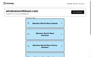 Window World of Maui website