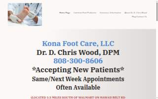 Kona Foot Care LLC, Dr. D. Chris Wood, DPM