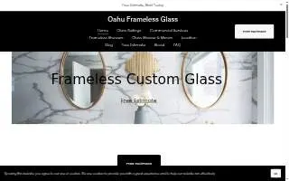 Oahu Frameless Showers website