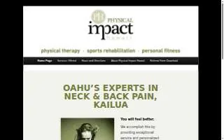 Physical Impact Hawaii website