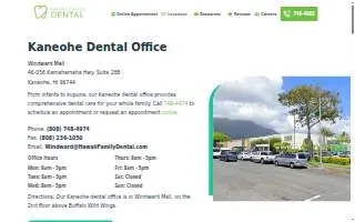 Hawaii Family Dental – Kaneohe website