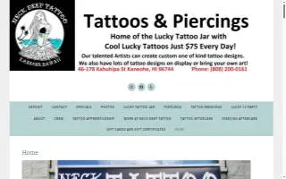 Neck Deep Tattoo website