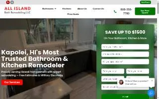 All Island Bath Remodeling of Kapolei website