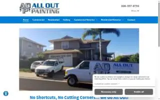 All Out Painting LLC website