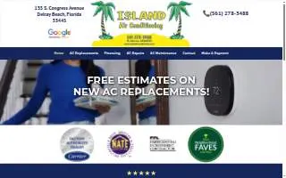 Island Air Conditioning website