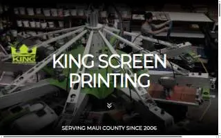 King Screen Printing website
