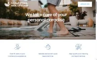 Maui Pool Solutions website